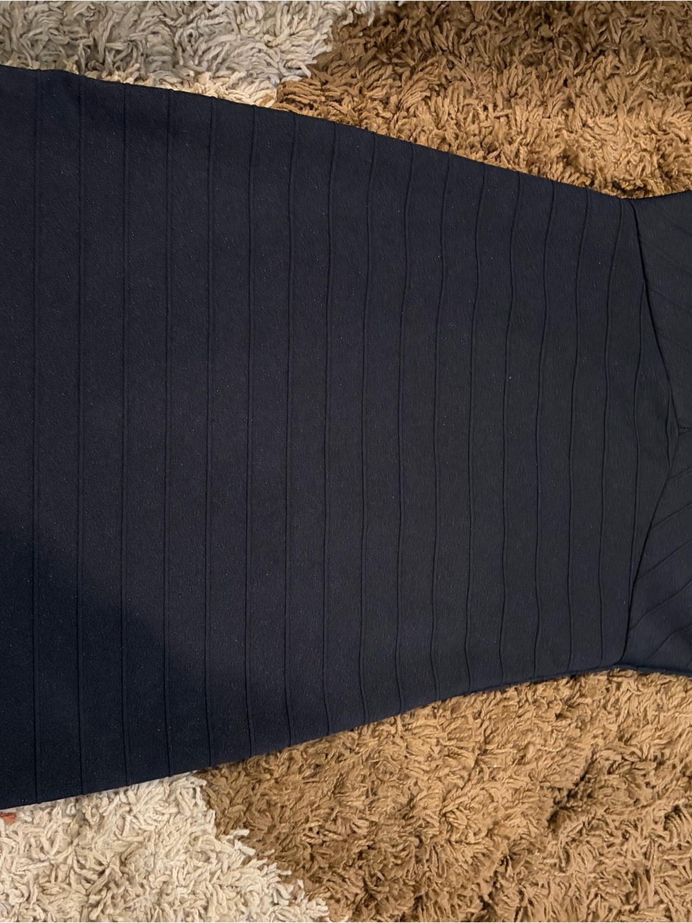 Classic Navy Mini Dress - Sleek Ribbed Design